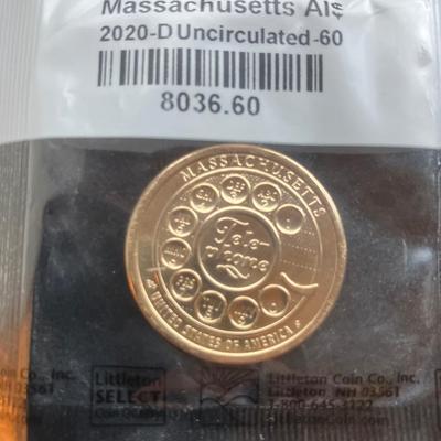 2020-D American Innovation $1 Coin - Massachusetts (Telephone) - Original Mint Sealed BU Condition - Littleton Coin Packaging