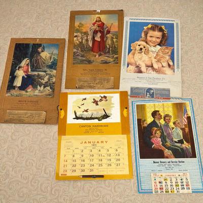 Sale Photo Thumbnail #441: Vintage Wall Calendars set of 5