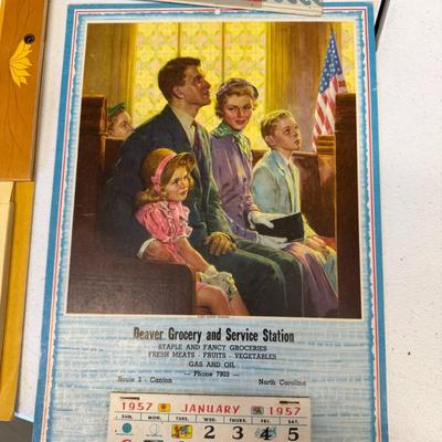 Sale Photo Thumbnail #440: Vintage Wall Calendars set of 5