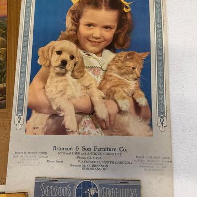 Sale Photo Thumbnail #439: Vintage Wall Calendars set of 5