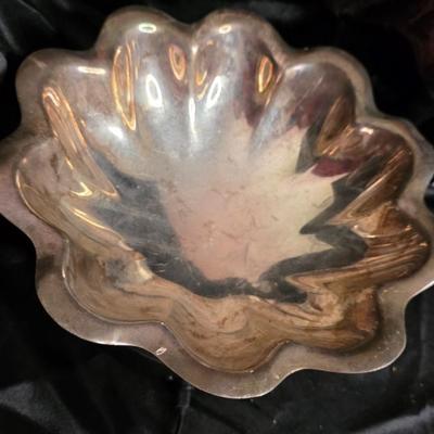 Vintage Silverplate Footed Compote Bowl - Ornate Cherub Handles and Scalloped Rim