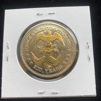 1985 American Eagle Double Eagle Bicentennial Medal – Stunning Original Golden End-of-Roll Toning – Brilliant Uncirculated / High Grade