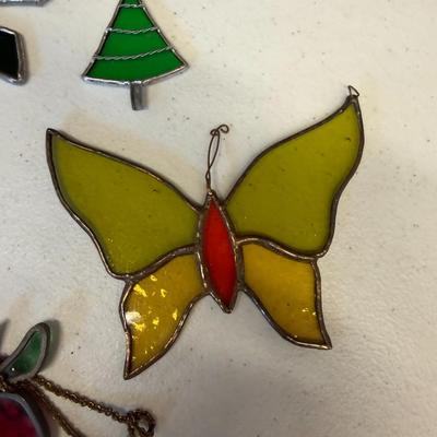 Sale Photo Thumbnail #468: Stained Glass Window Hangers  Set of  7