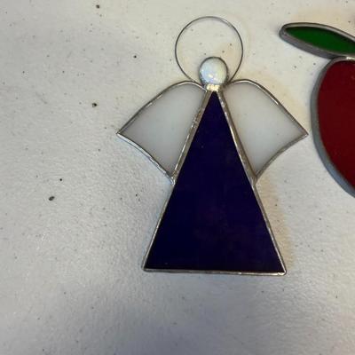 Sale Photo Thumbnail #470: Stained Glass Window Hangers  Set of  7