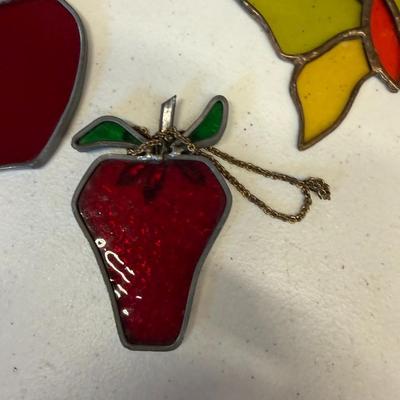 Sale Photo Thumbnail #469: Stained Glass Window Hangers  Set of  7