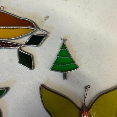 Sale Photo Thumbnail #467: Stained Glass Window Hangers  Set of  7