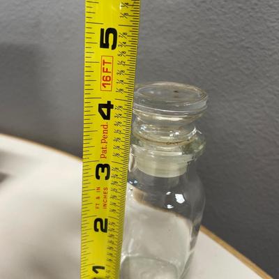 vintage glass apothecary