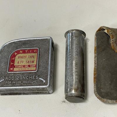 Vintage tape measure & tire gauge