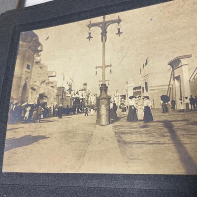 B&W photos on black card stock