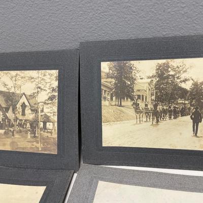 B&W photos on black card stock