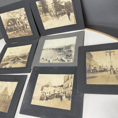 B&W photos on black card stock