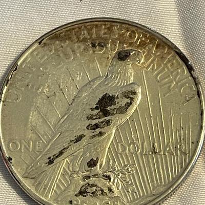 TWO 1922 PEACE SILVER DOLLARS