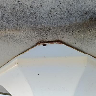 LOT 4: Plastic Octagonal Patio Table with Metal Chairs