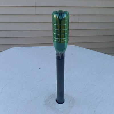 LOT 4: Plastic Octagonal Patio Table with Metal Chairs