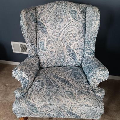 LOT 6: Pair of Wingback Armchairs