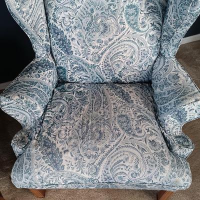 LOT 6: Pair of Wingback Armchairs