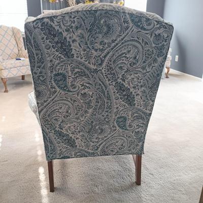 LOT 6: Pair of Wingback Armchairs