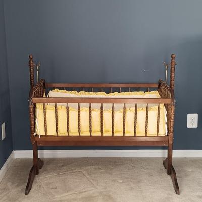 LOT 8: Vintage Wood Cradle