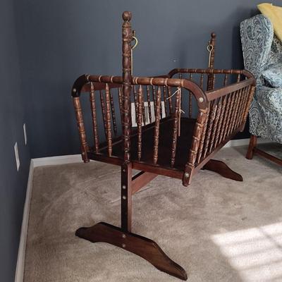LOT 8: Vintage Wood Cradle