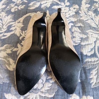 LOT 23: Vintage KS Eel Skin Pumps with Ditto by Van Eli Cork Heels & Nine West Heels