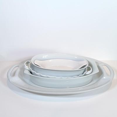 LOT 26: Bordallo Pinheiro Cabbage Bowl and Serving Plate, Matceramica Casserole Dish, Metal Scallop Plate & More