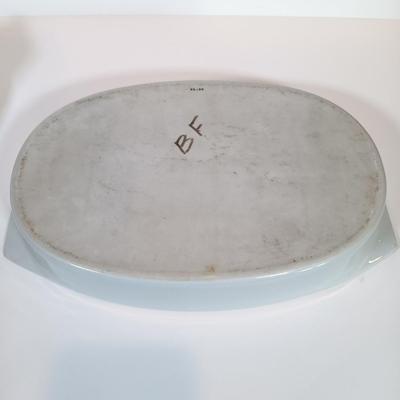 LOT 26: Bordallo Pinheiro Cabbage Bowl and Serving Plate, Matceramica Casserole Dish, Metal Scallop Plate & More