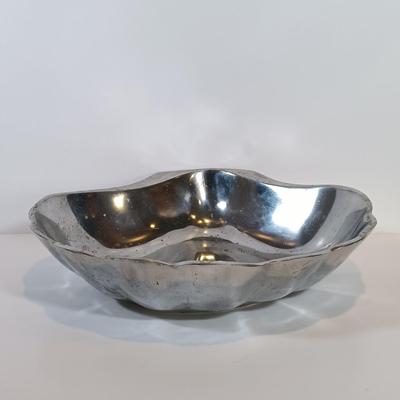 LOT 26: Bordallo Pinheiro Cabbage Bowl and Serving Plate, Matceramica Casserole Dish, Metal Scallop Plate & More