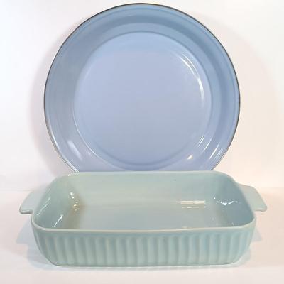 LOT 26: Bordallo Pinheiro Cabbage Bowl and Serving Plate, Matceramica Casserole Dish, Metal Scallop Plate & More