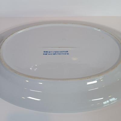 LOT 26: Bordallo Pinheiro Cabbage Bowl and Serving Plate, Matceramica Casserole Dish, Metal Scallop Plate & More