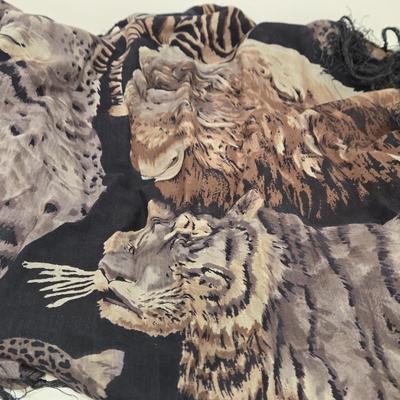 LOT 29: Beige Handbag, Christian Dior Scarf, Animal Print Scarves. and More