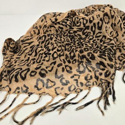 LOT 29: Beige Handbag, Christian Dior Scarf, Animal Print Scarves. and More