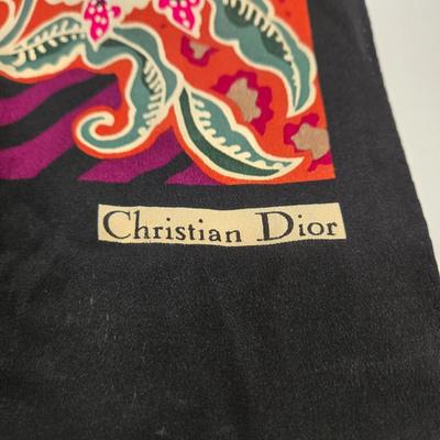 LOT 29: Beige Handbag, Christian Dior Scarf, Animal Print Scarves. and More