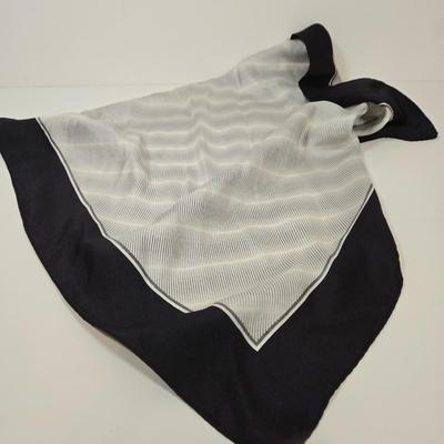 LOT 30: Houndstooth Canvas Rolling Duffle Bag, Two Jones New York Scarves, and More Black and White Scarves