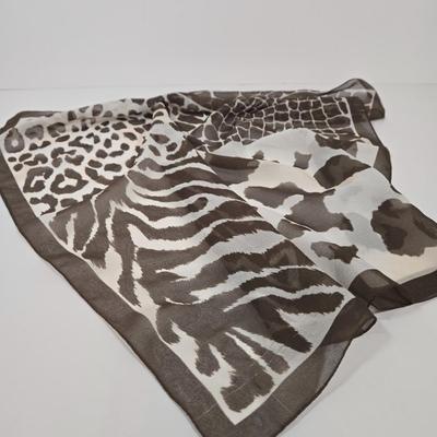 LOT 30: Houndstooth Canvas Rolling Duffle Bag, Two Jones New York Scarves, and More Black and White Scarves