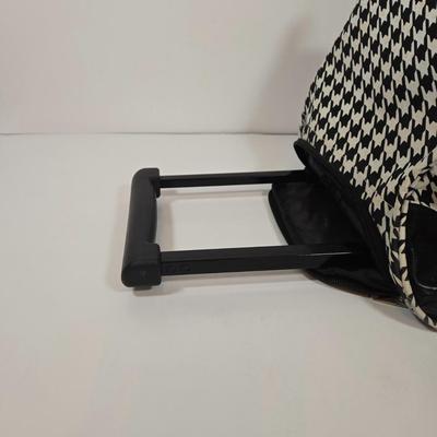 LOT 30: Houndstooth Canvas Rolling Duffle Bag, Two Jones New York Scarves, and More Black and White Scarves