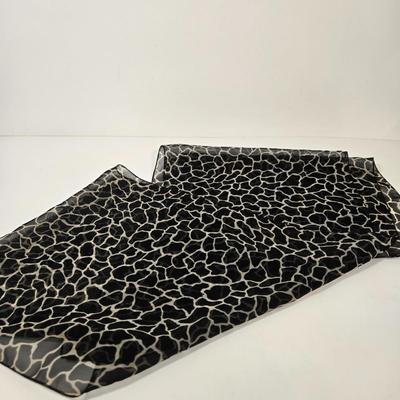 LOT 30: Houndstooth Canvas Rolling Duffle Bag, Two Jones New York Scarves, and More Black and White Scarves