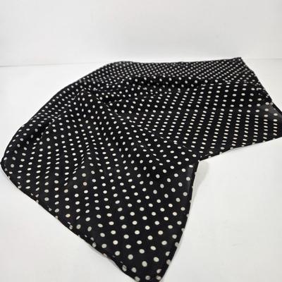 LOT 30: Houndstooth Canvas Rolling Duffle Bag, Two Jones New York Scarves, and More Black and White Scarves
