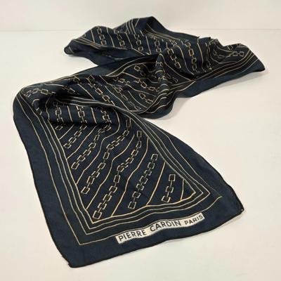 LOT 31: Fanny Bag Florence Italy, Pierre Cardin Paris Scarf, Colorful Yellow and Green Scarf, Real Estate Agent Scarf, and More