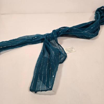 LOT 31: Fanny Bag Florence Italy, Pierre Cardin Paris Scarf, Colorful Yellow and Green Scarf, Real Estate Agent Scarf, and More