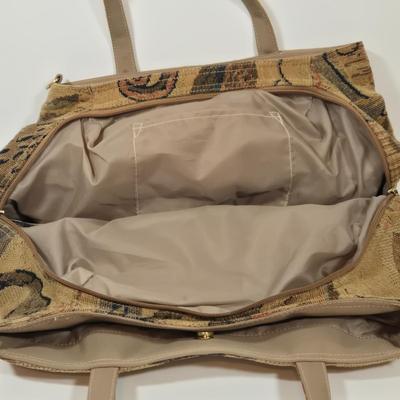 LOT 33: Tapestry Tote and Multiple Leather Belts