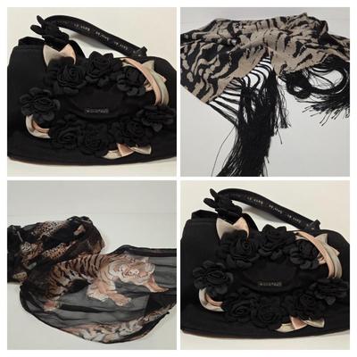LOT 34: Rose De' Hand Bag, and Multiple Fashionable Scarves