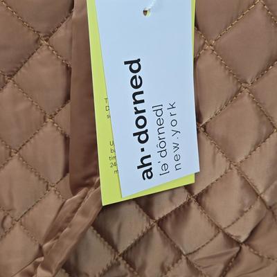 LOT 35: New with Tags Ah-Dorned New York Tote and Crossbody Bag, and Two Matching Scarves