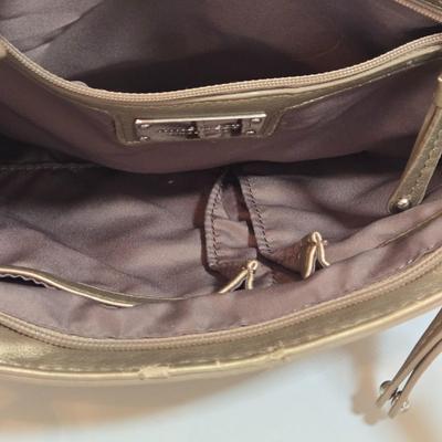 LOT 37: Tignanello Shoulder Bag. Nine West Handbag, and Fashion Scarves