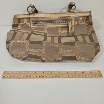 LOT 37: Tignanello Shoulder Bag. Nine West Handbag, and Fashion Scarves