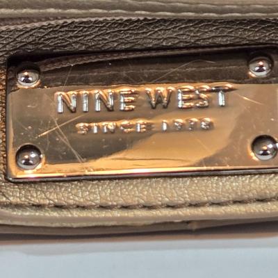 LOT 37: Tignanello Shoulder Bag. Nine West Handbag, and Fashion Scarves