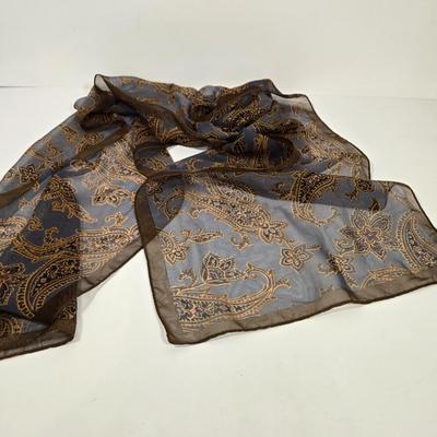 LOT 37: Tignanello Shoulder Bag. Nine West Handbag, and Fashion Scarves