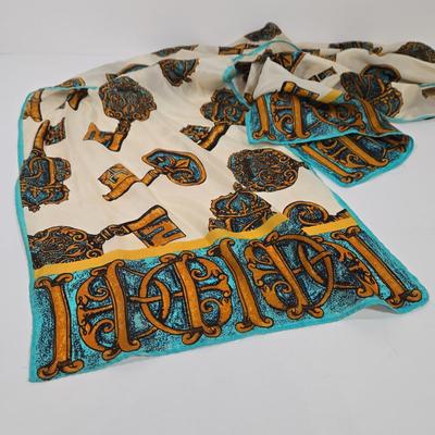 LOT 37: Tignanello Shoulder Bag. Nine West Handbag, and Fashion Scarves