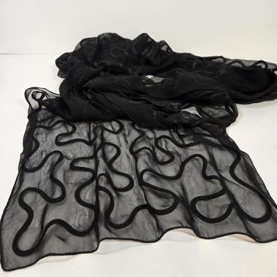 LOT 40: Kathy Van Zeeland Shoulder Bag with Gold-tone Hardware and Charms, Crossbody Bag, and Fashion Scarves