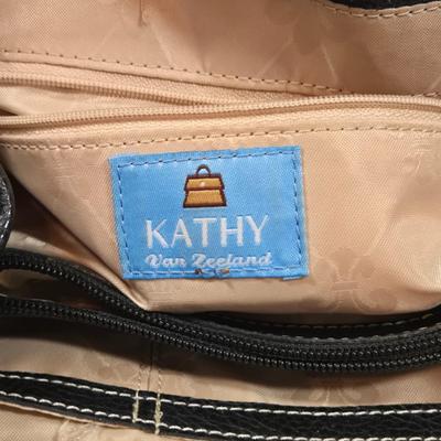 LOT 40: Kathy Van Zeeland Shoulder Bag with Gold-tone Hardware and Charms, Crossbody Bag, and Fashion Scarves