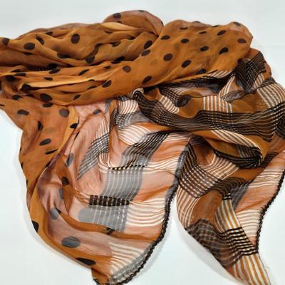 LOT 41: Scarf Hanger, Nordstrom Book 40 Ways To Tie a Scarf. and Three Fashionable Scarves